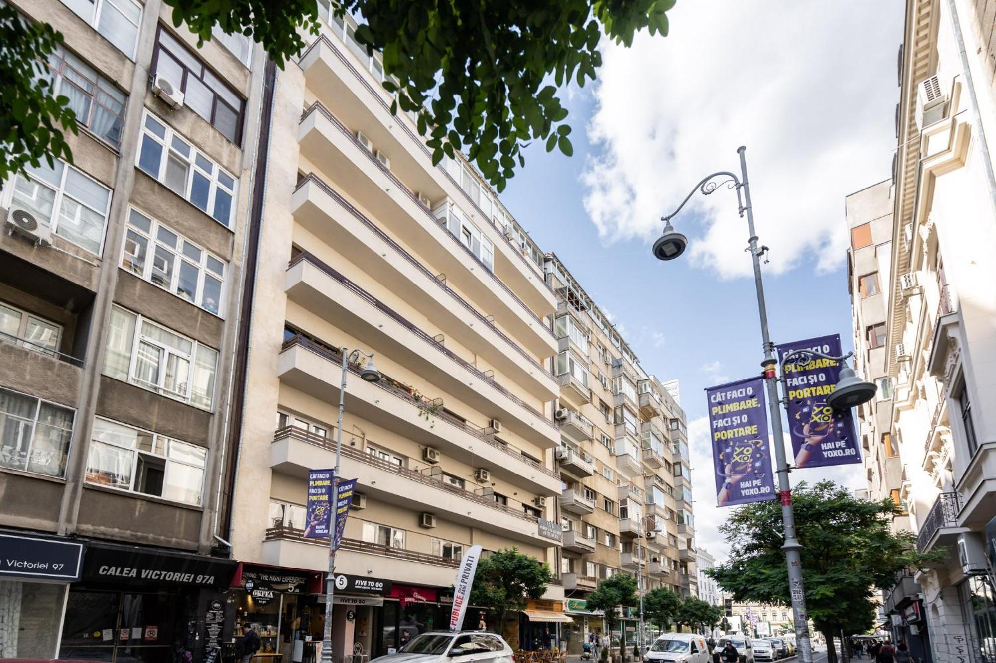Sunset - Luxury Studio On Calea Victoriei Bukarest Exterior foto